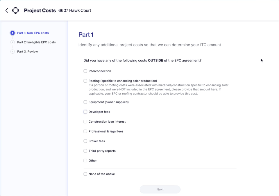 Animated walkthrough of the final project costs worksheet